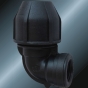 Black Color PE Female Elbow 90° For Irrigation 