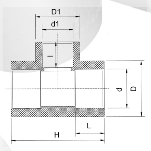DIN PN10 Water Supply Upvc Reducing Tee White 